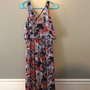 Floral print maxi dress